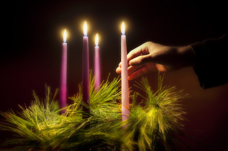 Advent, a season of joyful expectation before Christmas, begins Nov. 29 this year. The Advent wreath, with a candle marking each week of the season, is a traditional symbol of the liturgical period.
